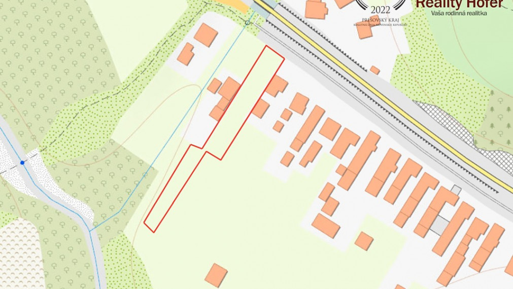 Pozemok na výstavbu RD, komplet IS, Chminianska Nová Ves, Prešov