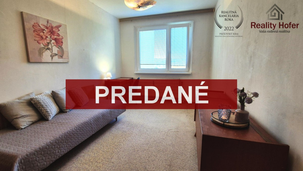 3 izbový byt s balkónom, ul. Vansovej, Prešov