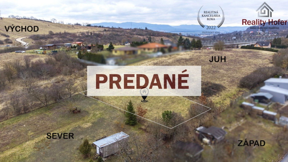 Investičný pozemok na bud. výstavbu, Vydumanec, Prešov