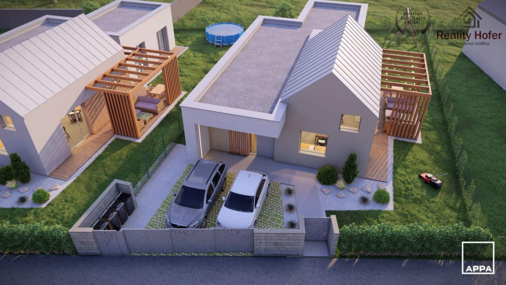 Novostavba bungalov, pozemok 486m2, Fintice, 7 km od Prešova