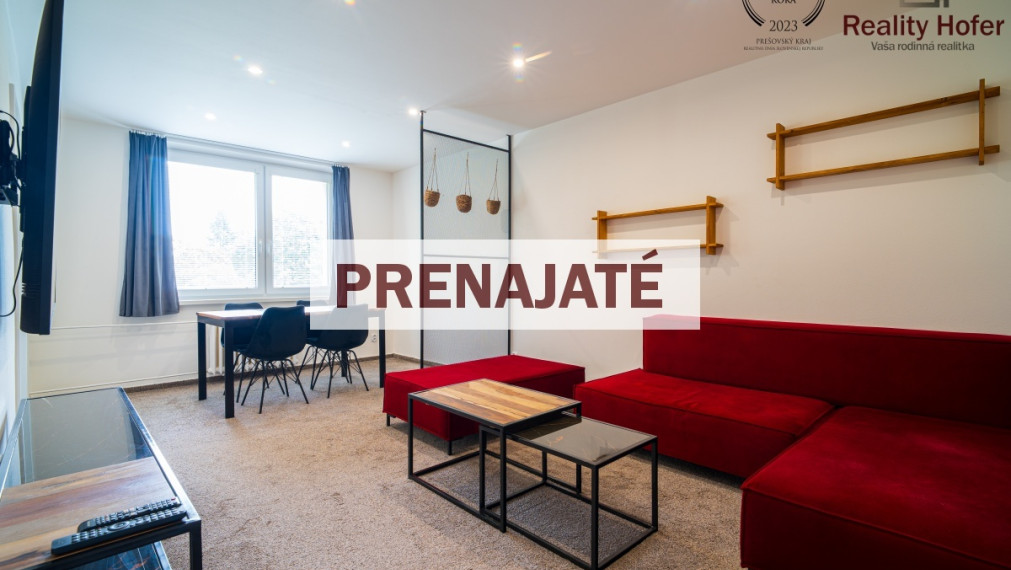 Zariadený 2 izbový byt, 66m2, loggia, ul. V. Clementisa, Prešov