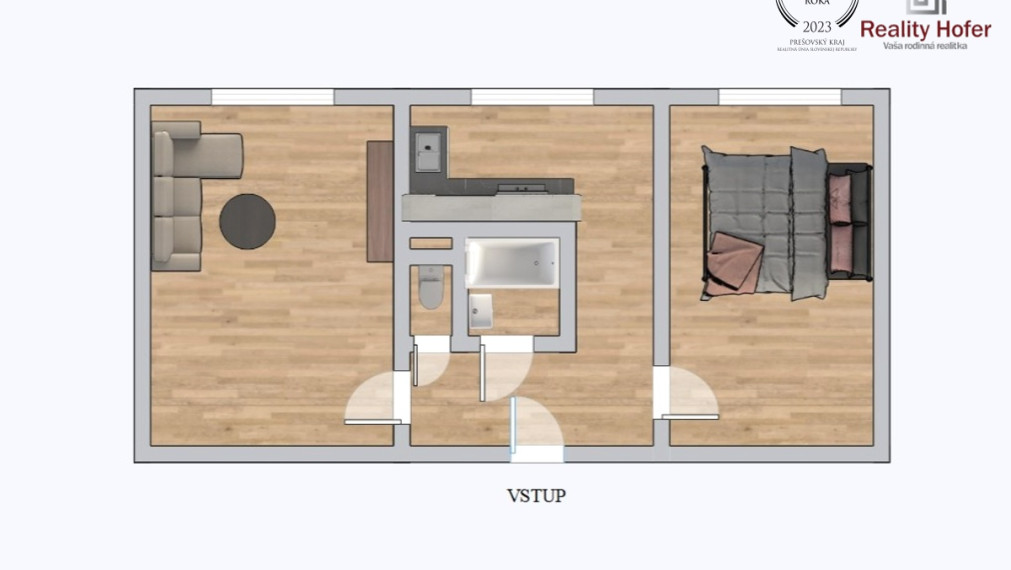 2 izbový byt, 57m2, Sídlisko II, Prešov