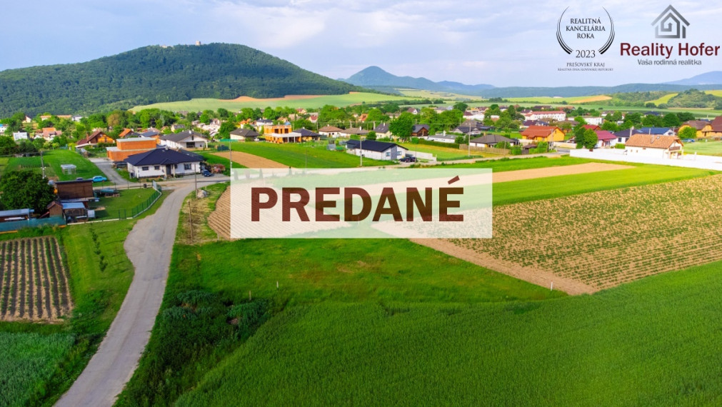 Rovinatý pozemok 910m2, Medzany, 11km od Prešova