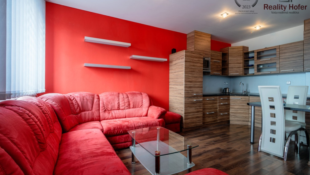 Zariadený 2 izbový byt, terasa, parking, N. Šebastová, Prešov