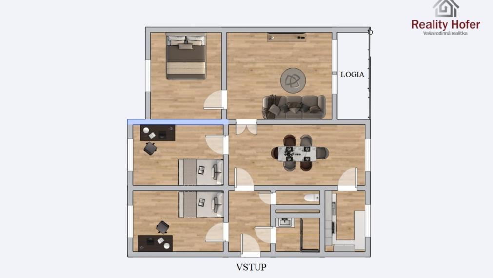 Veľký 4 izbový byt, 92m2, Smreková, Prešov