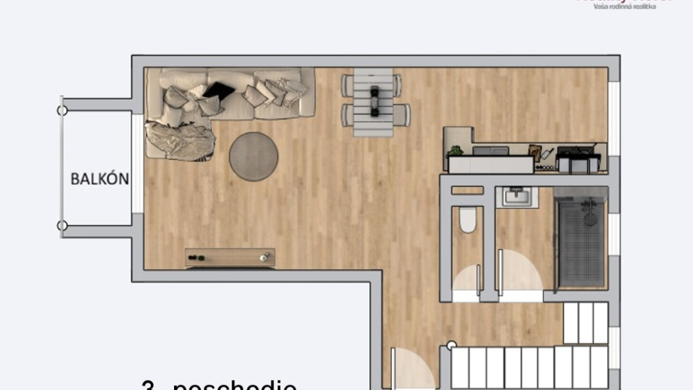 Tehlový 3 izb. byt, mezonet, 87m2, širšie centrum, Prešov