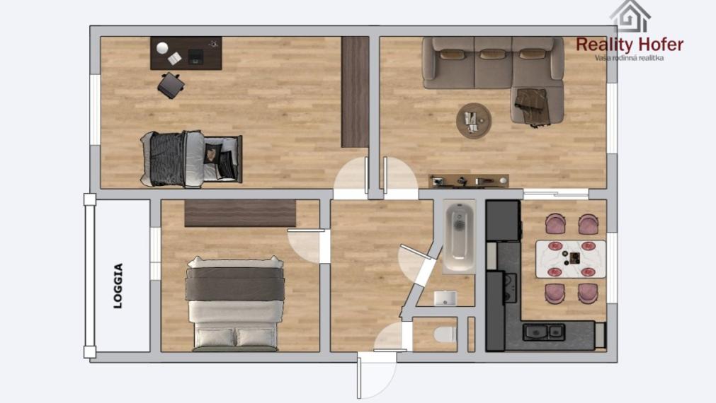 Veľký 3 izbový byt s loggiou, 78m2, Šmeralova, Prešov