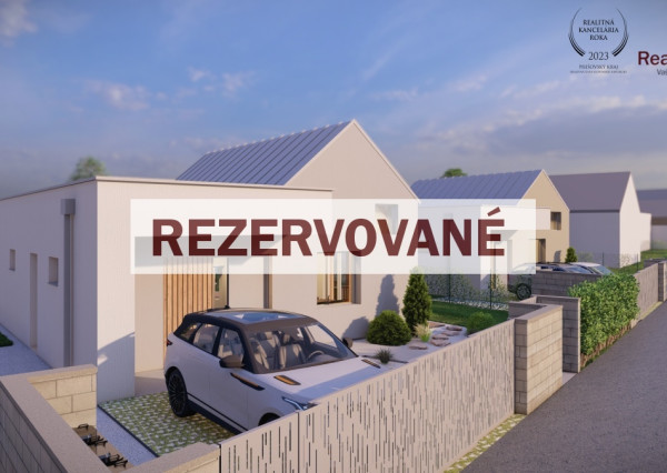 Novostavba bungalov, pozemok 486m2, Fintice, 7 km od Prešova