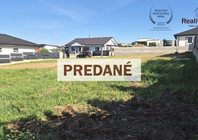 Pozemok na výstavbu RD, 969m2, Šalgovík, Prešov